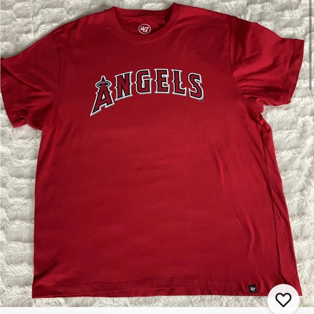 47 Los Angeles Angels Albert Pujols5 Mens Red XL Short Sleeve Jersey T Shirt NWT